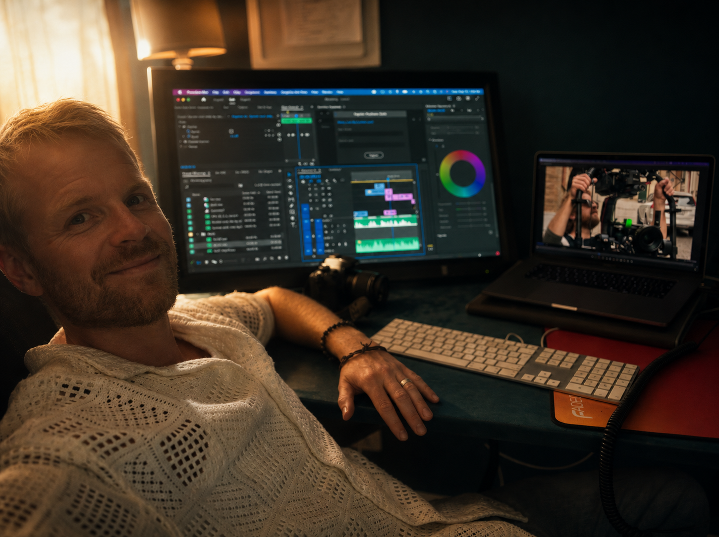 Eric in the edit suite